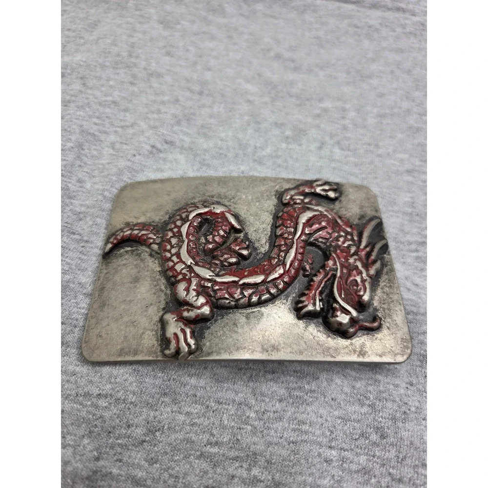 Rare Large Red Dragon Fantasy Mythical Belt Buckle